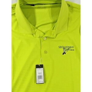 NWT MONTEREY CLUB Lime Punch Sequoya Golf Course Dry Swing Golf Polo Large